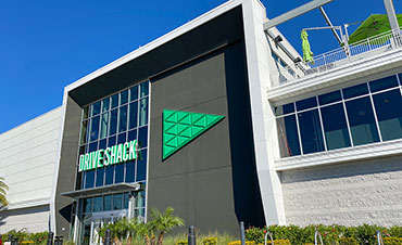 Building exterior of Drive Shack